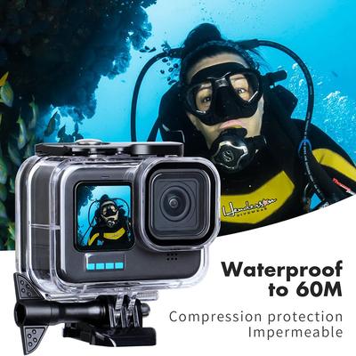 Wodoodporna obudowa 60M dla GoPro Hero 13 12 11 10 9 Podwodna obudowa do nurkowania Pokrowiec do nurkowania dla Go Pro Hero 9 10 11 12 13 Akcesoria