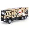 1/32 Injection Molding Military Multifunctional Vehicle Medical Sound and Light Mainan Pullback Car Boy Gift
