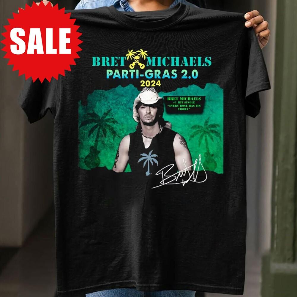 

Bret Michaels Tour 2024 Gift For Fan T-shirt Print Front Unisex T-Shirt XXXXL