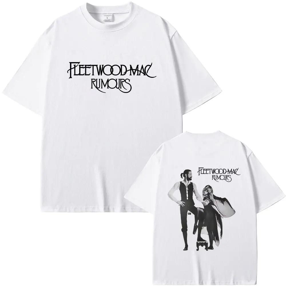 

2026 Рок-гурт Fleetwood Mac Альбом Rumours Принт Футболка Ретро Стіві Нікс Графічні футболки Чоловіки Жінки Повсякденна Бавовна Винтажні футболки XXL чорний