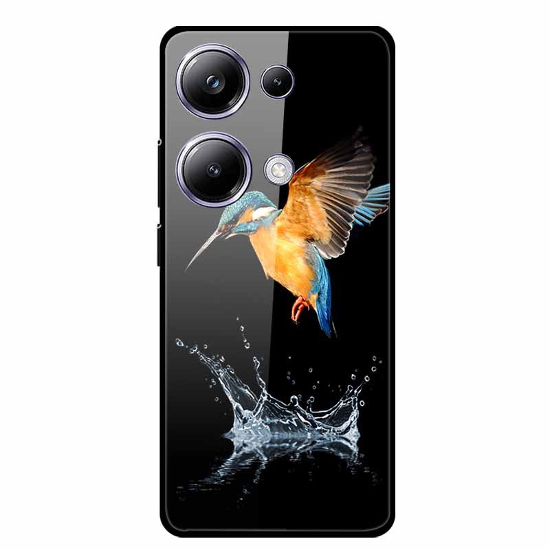 Glass Back Cover For Xiaomi Redmi Note 13 Note13 Pro Case Soft Bumper Hard Tempered Glass Case For Redmi Note 13 Pro Phone Case