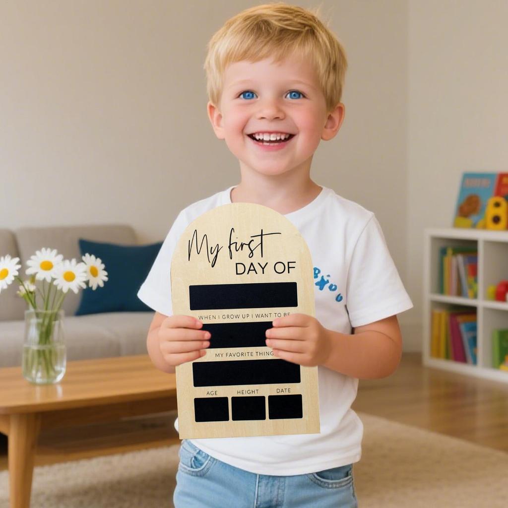 18x30cm First Day Of School Sign, Portable Hang Back School Blackboard Sign, First Day Of School Commemorative Board