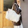 Commuter Large-Capacity Tote Bag, Cotton-Filled Soft Waxy Shoulder Bag, Cotton Clothes, Crossbody Handbag.
