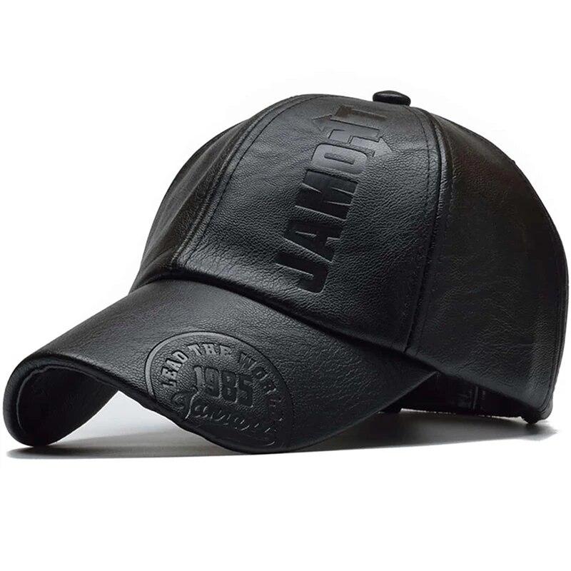 

Unisex 1985 Imprinting Leather Baseball Caps Spring And Autumn Outdoor Adjustable Casual Hats Sunscreen Hat