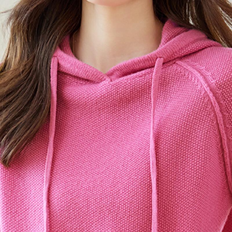 Srcr Damen 100% Wolle Petite Kapuzen-Strickpullover