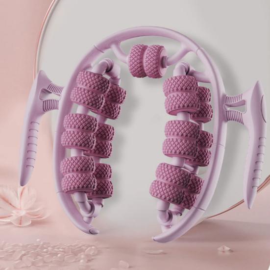 Leg Massage Roller Anti-Cellulite Lymphatic Drainage Deep Tissue Therapy Thighs Arm Back Shoulder Muscle Relaxation Massage Tool with 26 Rollers