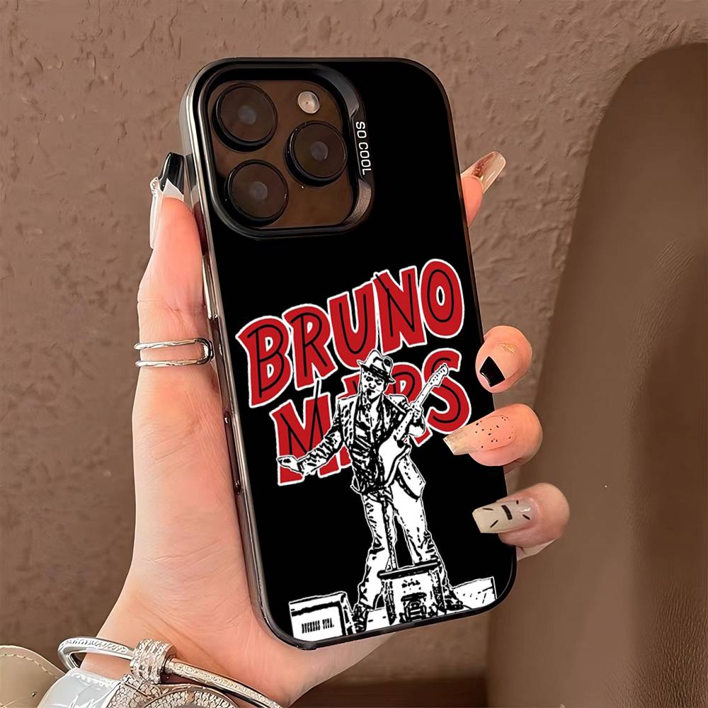 B-Bruno M-Mars Singer Phone Case For IPhone 17 16 15 14 13 Pro 12 11 Pro Max PLUS Color Back Cover