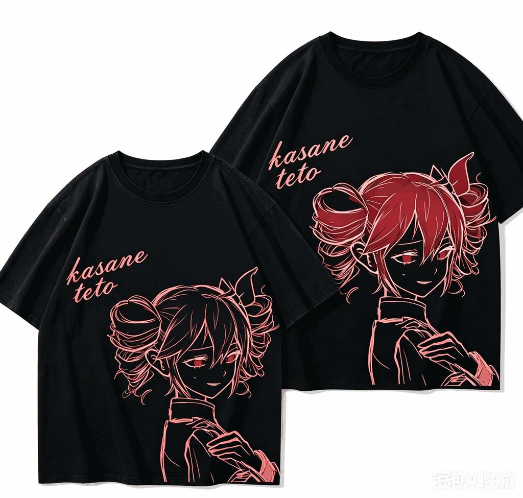 Kasane Teto Anime Lover T-shirt Harajuku Cotton New Model High Street Retro Oversized Unisex pr