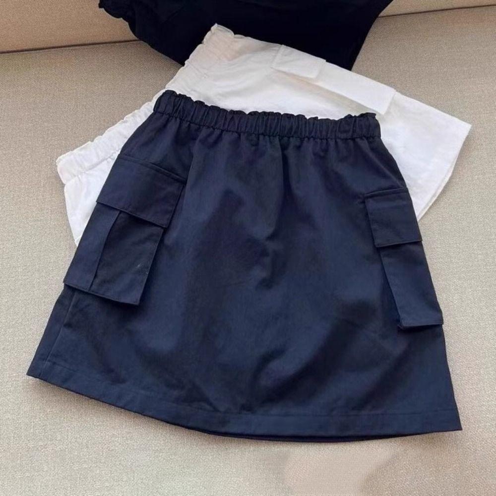 Drawstring Wide Half Leg Skirts Lace Up Causal Skirts Women Fashion Cargo Skirts  Summer