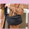 Korean Style Small Shell Shaped Shoulder Bag With Zipper Closure For Commuting