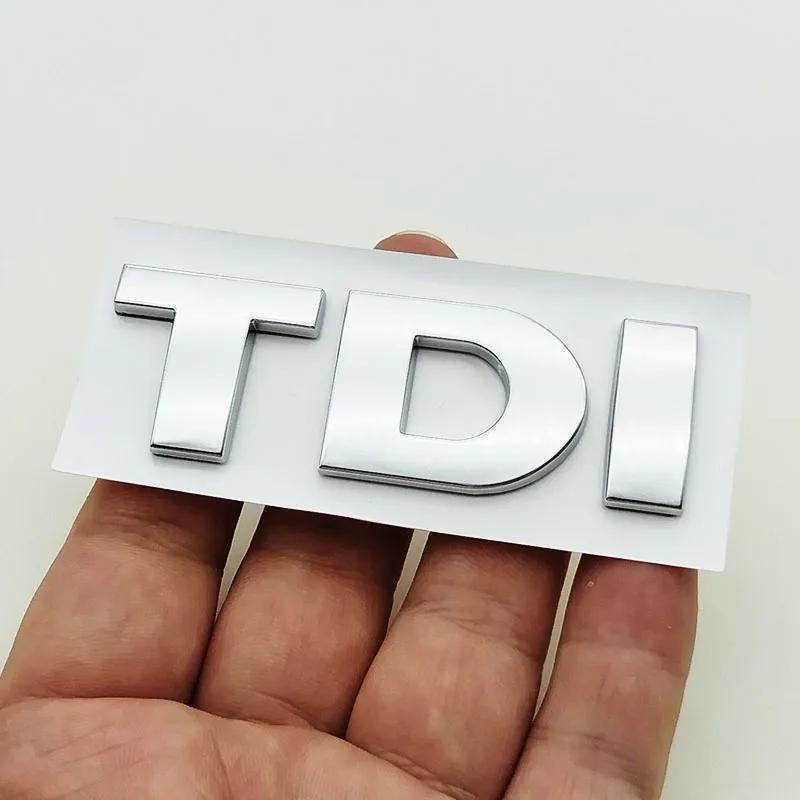 AABIN1 3D ABS Black Logo TDI Emblem Letters Car Rear Trunk Badge Sticker for VW Volkswagen Polo Golf 4 5 6 7 Touran Passat Accessories