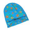 2D Flat Printing Blue Hummingbird Floral Knit Hat with Subtle Fashion Details, Ideal for Adults Seeking Texture And Character In Cold-Season Daily Wea