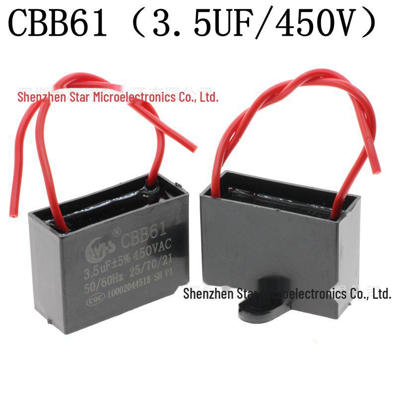 CBB61 Ceiling Fan Start Capacitor (1.2-5UF, 450V) for Range Hoods