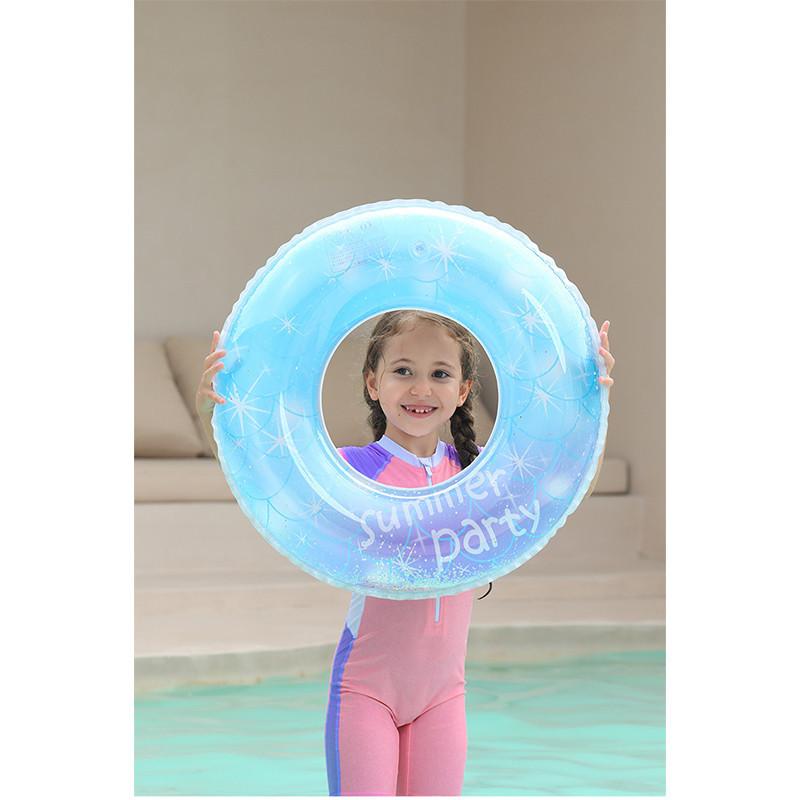 Adult Childrens And Swimming Circle Thickened Starry Sky Mermaid  Water Toy