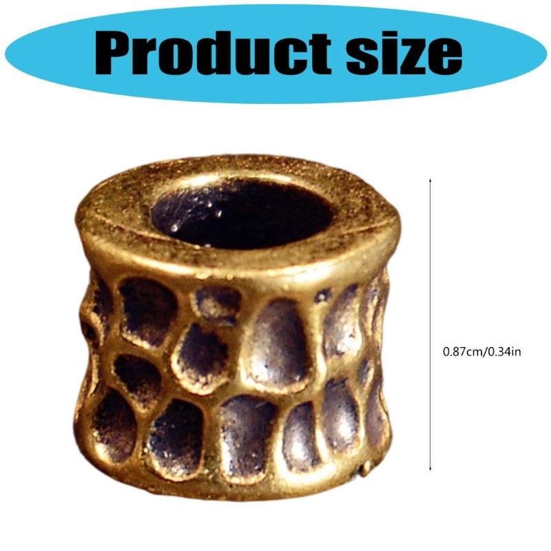Vintage Large Hole Spacer Beads For DIY Jewelry Making Crafting Supplies Copper Beads Sturdy Allergy Resistant Accessories