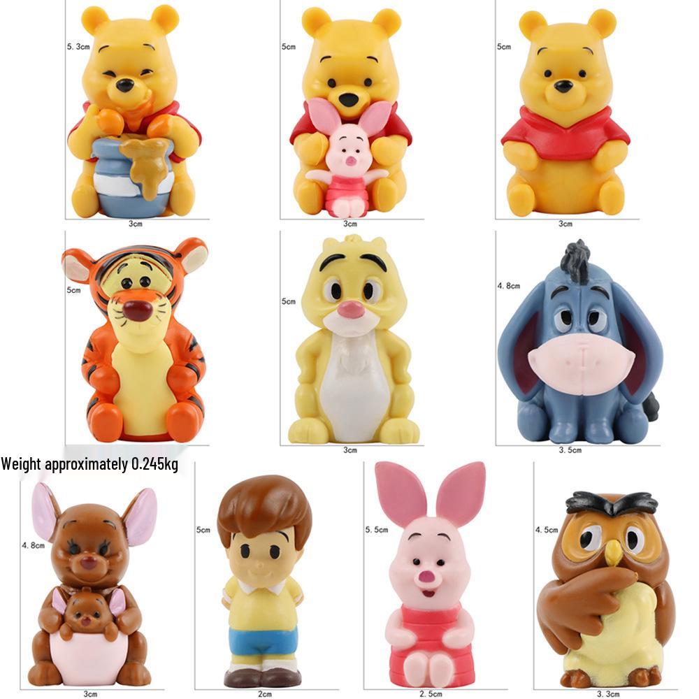 Handmade Cartoon Winnie & Friends Blind Box: Bear, Piglet, Tiger Decorative Figure for Cake or Car