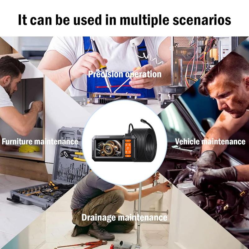 1080P Automotive Boroscope Endoscopic Car Drain Piping Channel Inspection Endoscope Camera Industrial Accessories For Cars 8mm