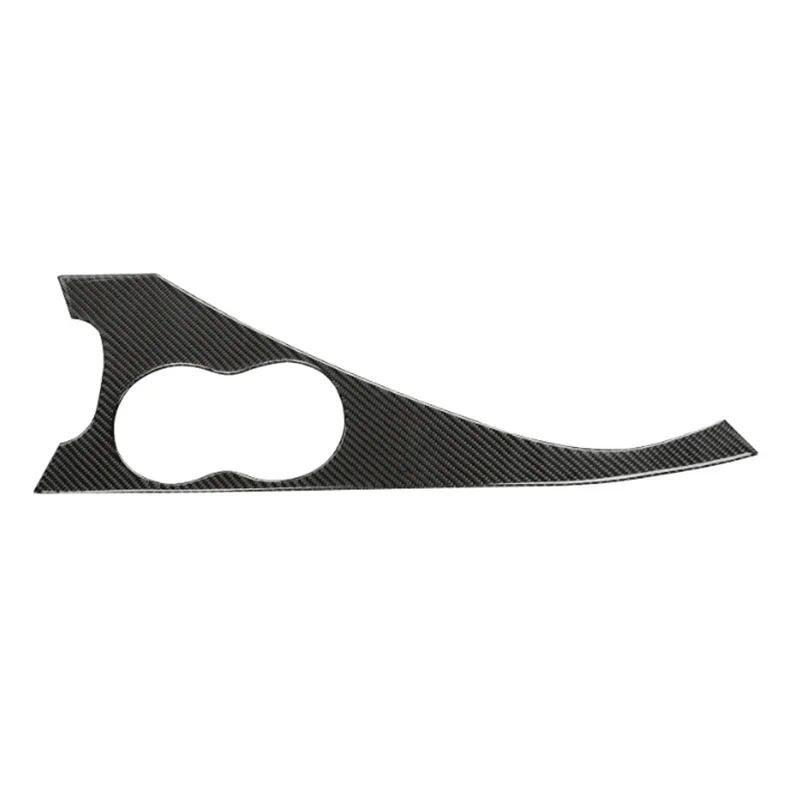 Car Interior Water Cup Holder Panel Trim Cover Decor Sticker Carbon Fiber Look For Infiniti Q50 2014-2019