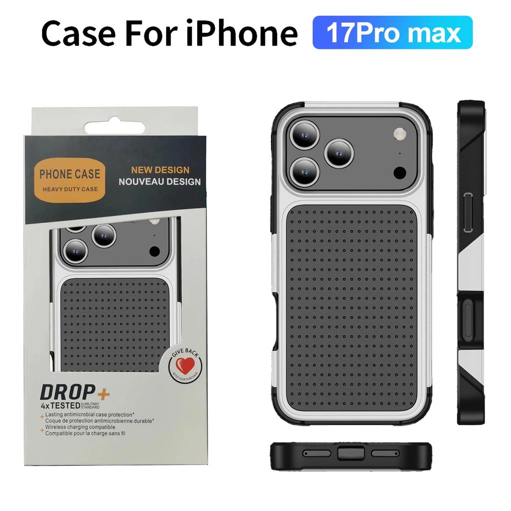 Military Rugged Anti-Drop Protect Phone Case For IPhone Air 17 16 15 14 Plus 13 12 11 Pro Max Air Hole OTT Armor Box Back Cover