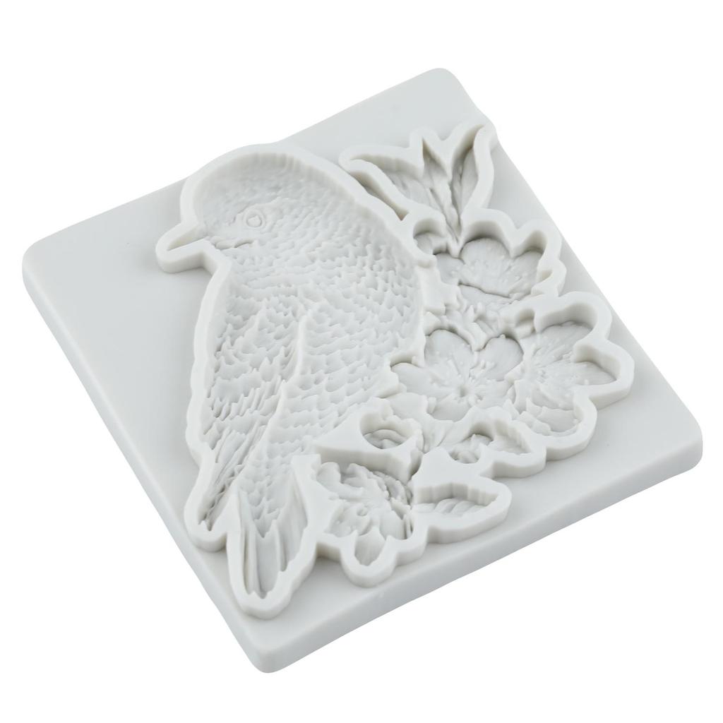 Silikonová forma Pták Květ Větev Formy na Fondán Pták Nástroje na Zdobení Dortů Téma Dort Dezert Zdobená Forma na Čokoládu Cukroví