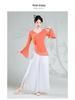 Women's Double Layer White Chiffon Dance Culottes - Wide Leg Flowy Pants for Classical Chinese Dance Practice