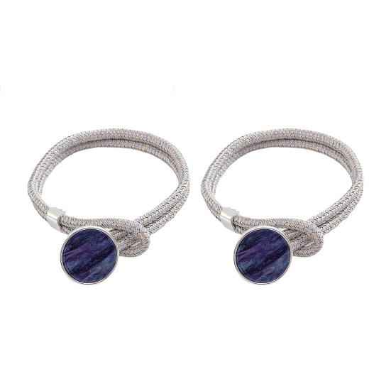 1 Pair Practical Curtain Tieback Exquisite Reusable Wear-resistant No Hooks Required Curtain Buckle Punch Free for Hotel
