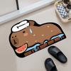 Cute Capibala Absorbent Bathroom Mat Kapibala Non-Slip Toilet Foot Pad Bathtub Carpets Bath Mats Entrance Floor Rug Home Decor