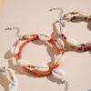 2pcs Fashionable and Simple Bohemian Beach Shell Rice Bead Foot Chain Women's Jewelry Colorful Foot Chain Accessories