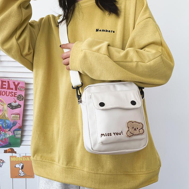 IELGY Preppy Style Cute Cartoon Crossbody Female Bag
