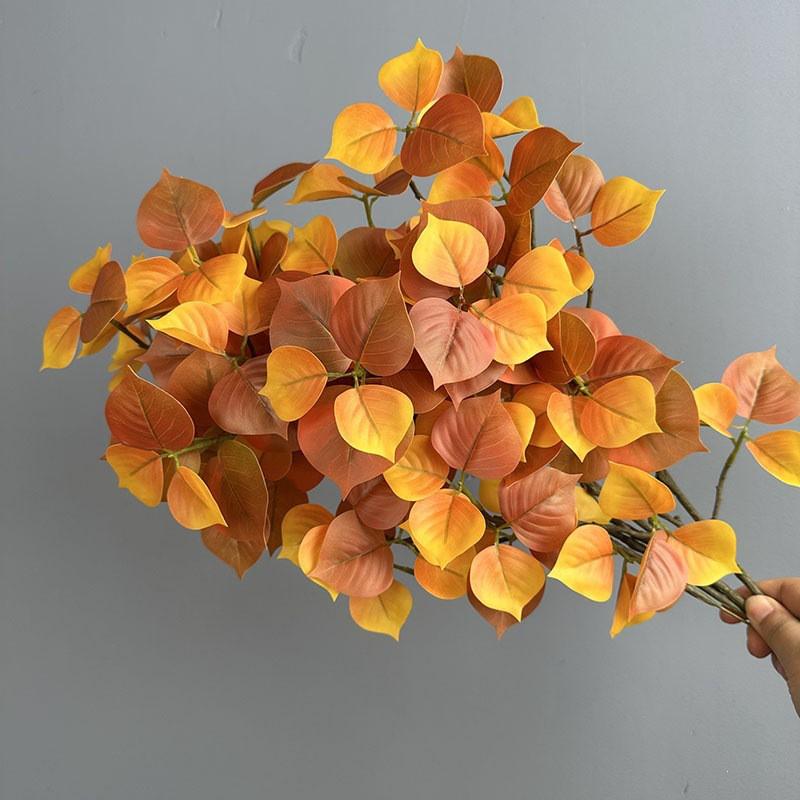 Realistic Artificial Chinese Sweet Gum Leaves Home Decor Wedding Backdrop Office Greenery Floral Arrangement