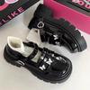 Fashion Thick Bottom Mary Jane Small Leather Shoes Women 2025 Autumn New Design Punk Lolita Shoes Women Fashion Versatile Loafers Casual
