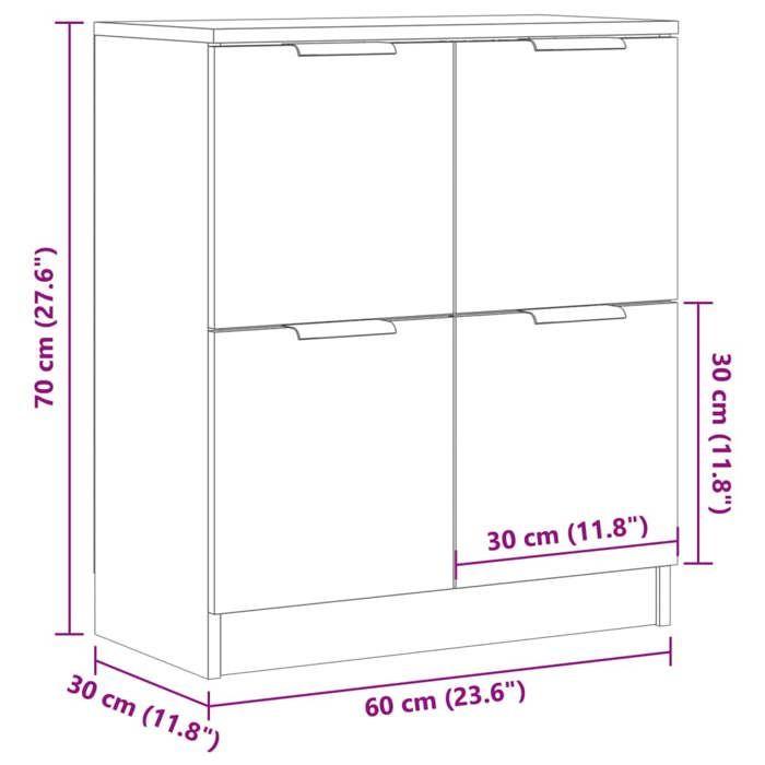 VidaXL Buffet Old Wood 60x30x70 Cm Engineered Wood 856840