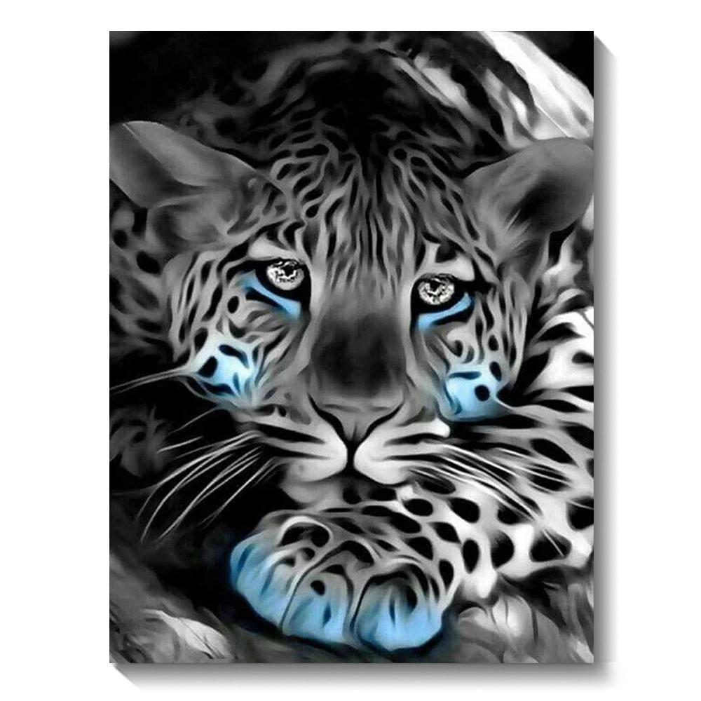 5D Diamond Art Painting Leopard Animal Mosaic Embroidery Cross Stitch Kit Full Round Rhinestone Diy Wall Home Decor Gift