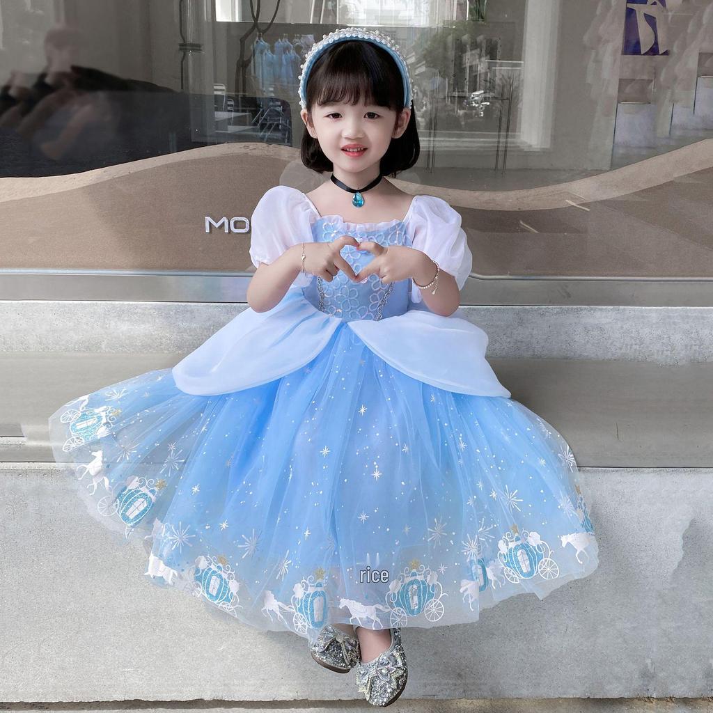 2025 Spring Cinderella Princess Gown for Girls - Halloween Dress