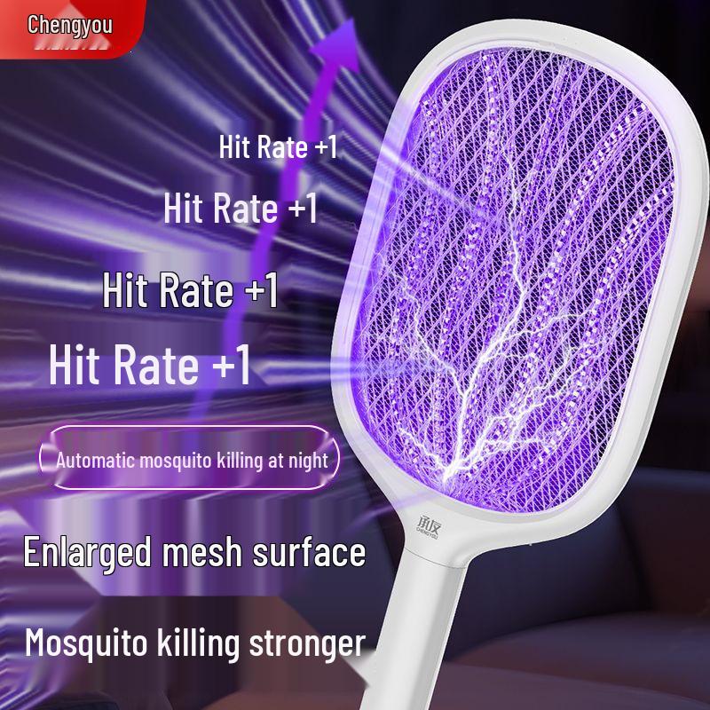 Rechargeable Electric Mosquito Swatter with Lithium Battery - Durable Fly and Mosquito Killer Swatter for Home Use.