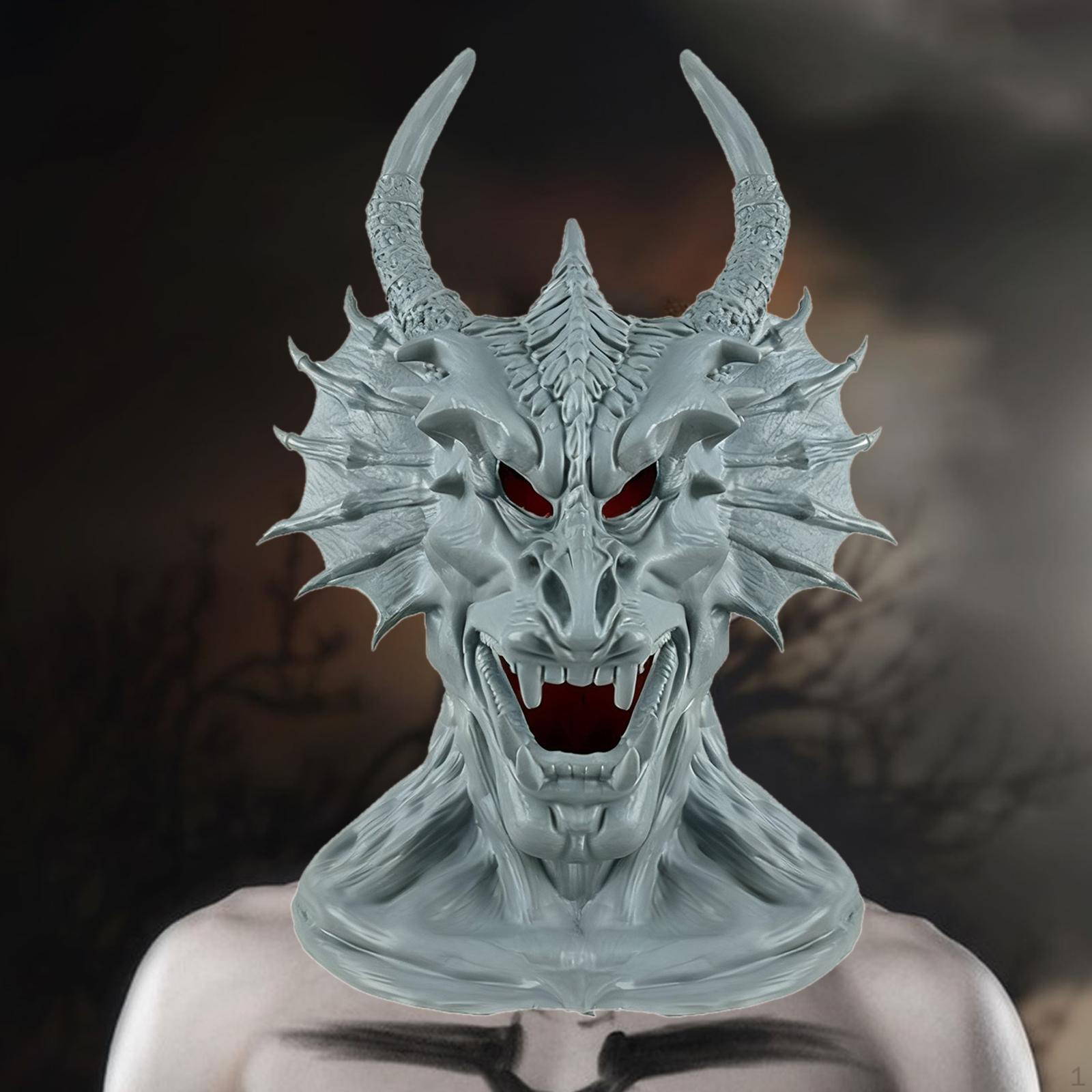 

Halloween EVA Dragon Head Lightweight Versatile for Dress up Realistic