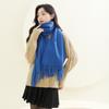 Wool Cashmere Scarf for Girls High End Solid Color Scarf Versatile Thickened Winter Imitation Cashmere Scarf