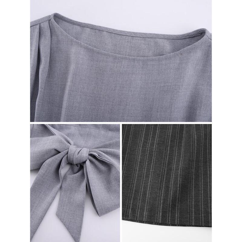 Women's Elegant Striped Wide-Leg Pants Set