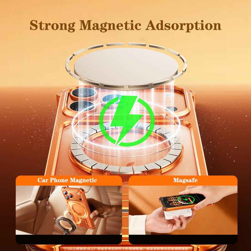 Magnetic Case for iPhone 18 17 Pro Max With Rotate Stand for MagSafe Wireless Charging Original Feel Frameless Phone Cover