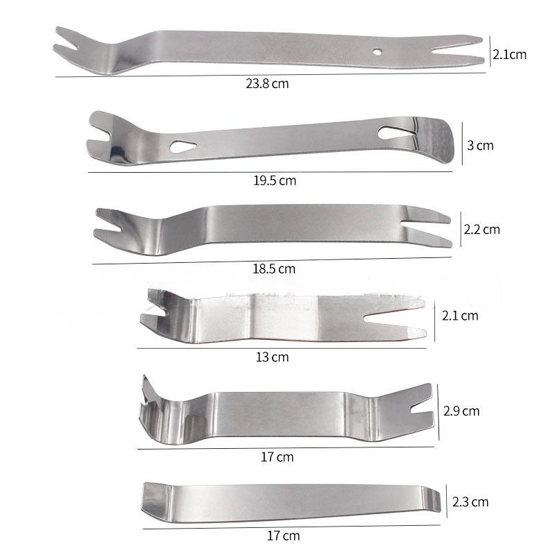 Portable Auto Door Clip Trim Removal Tools Kits Car Dashboard Audio Radio Panel Repair Metal Removal Pry Disassembly Tool