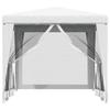 VidaXL Tente de réception 4 parois latérales en maille 2,5x2,5 m Blanc