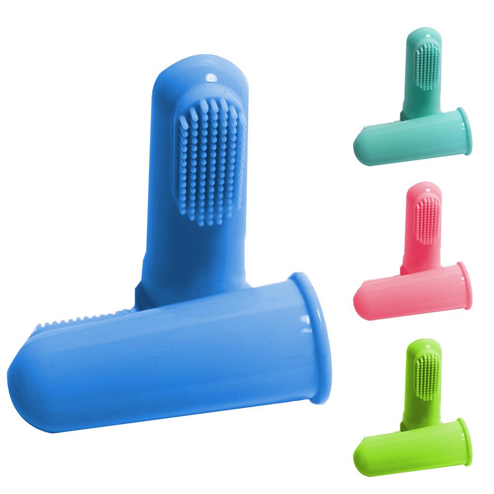 Baby Finger Tandborste Silikon mjuka tänder Ren massageborste för spädbarn