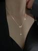 Elegant Japanese & Korean Bow Pendant Necklace: Light Luxury with Tassel for Women