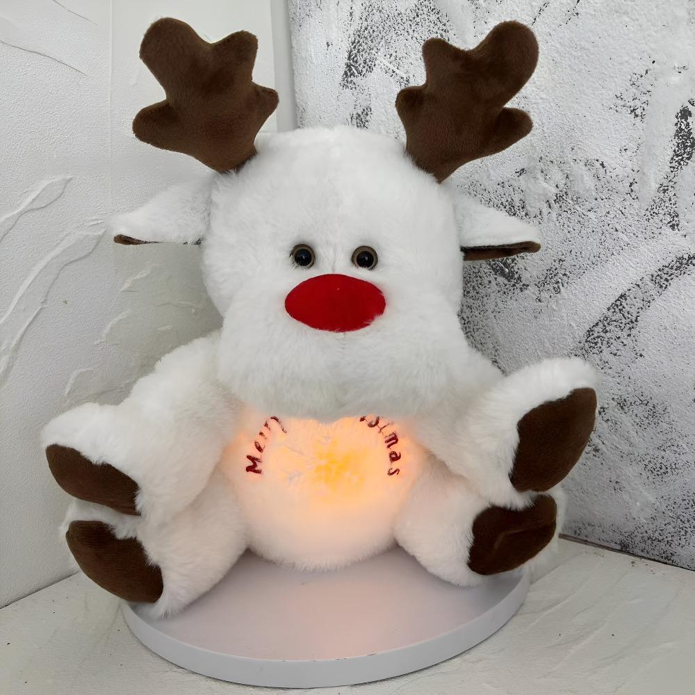 Simulation Soothing Plush Toy Animal Sound Sleeping Doll Baby Breath David's Deer Toy  Kids Toy