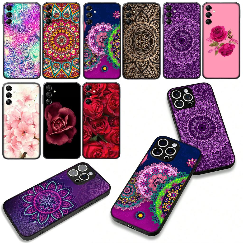 Hülle für Xiaomi Redmi 15 A5 9A 9T 10A 10C 9C NFC 15C Note 11 9 10 Pro 8T 4G 5G Handyhülle Florales Paisley Rose Blume Mandala