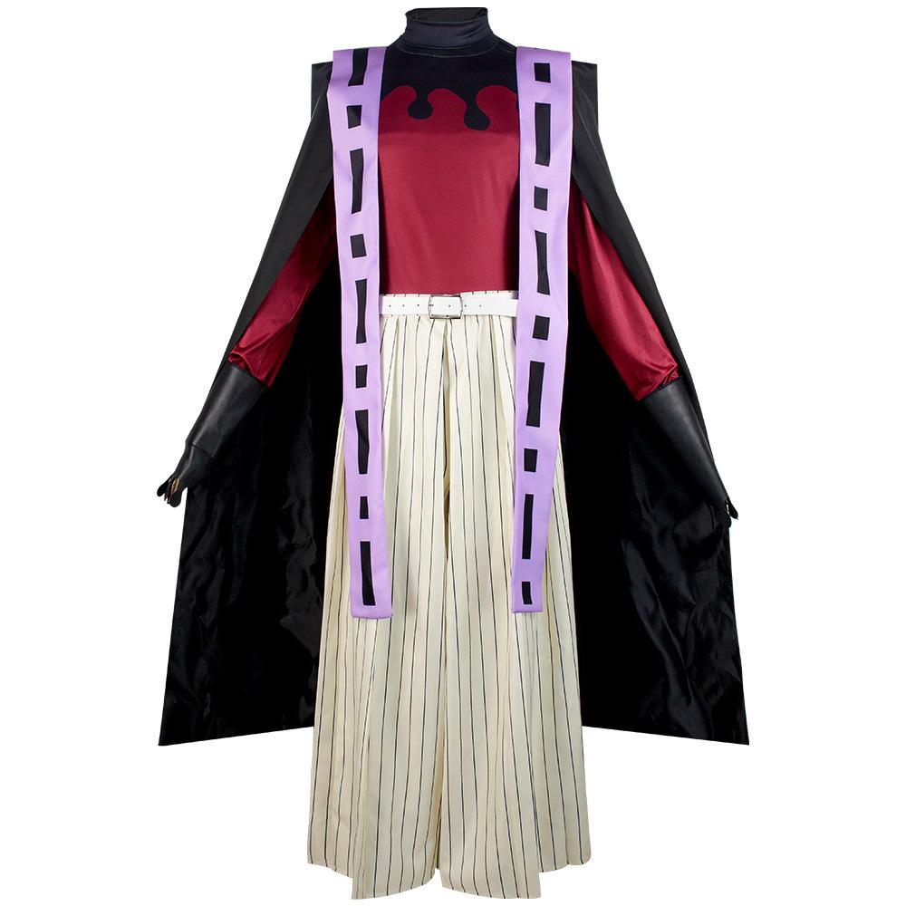 Demon Doma Douma Cosplay Costume Set with Wig And Fan for Men Women Kimetsu No Yaiba Halloween Anime Kimono Outfit
