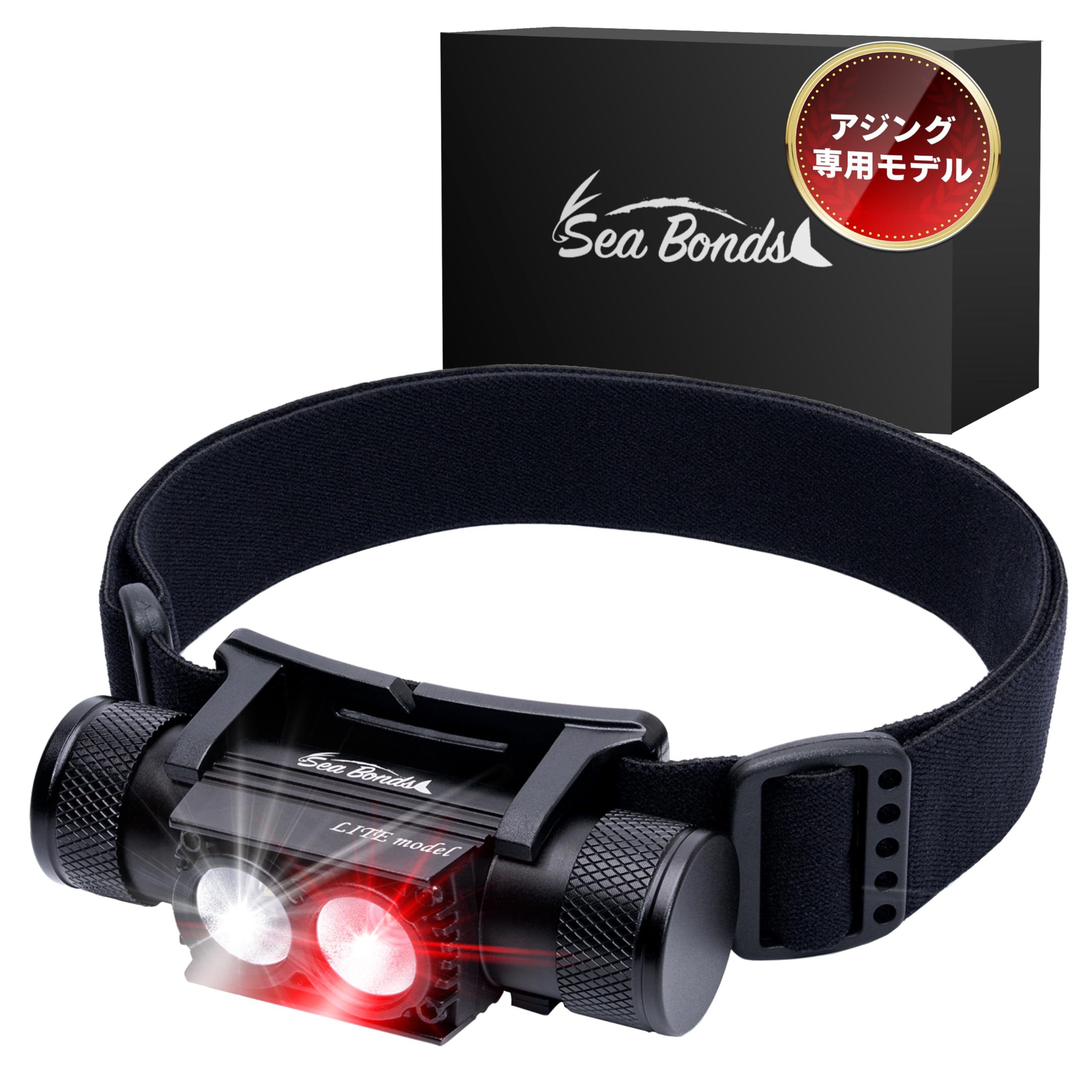 

Налобный фонарь Seabons для рыбалки и пирса Макс. 300 IP66 Подходит для мебару и оснащен красным 2200 мАч с платой защиты, чёрный