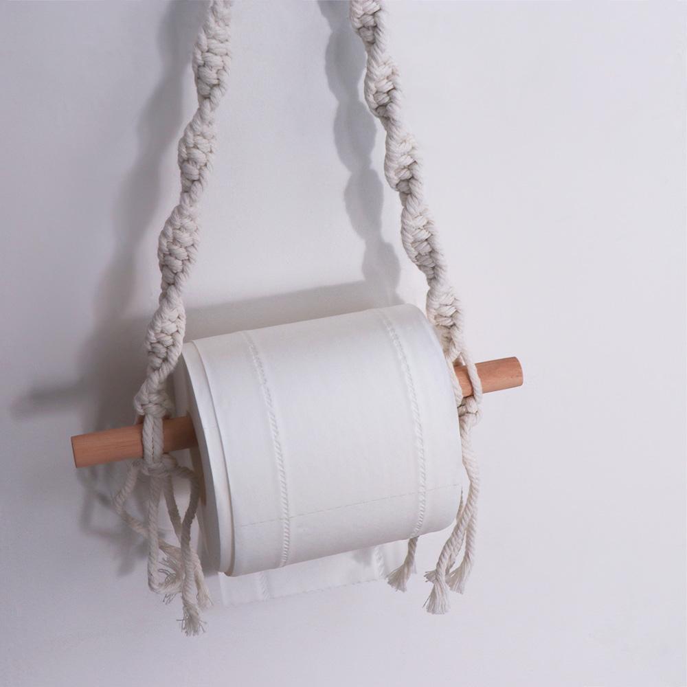 Nordic Style Bohemian Paper Towel Rack Bohemia Toilet Tissue Holder Hand-woven Paper Holder  Hotel