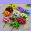 Vibrant 6pcs Artificial Gerbera Daisy Fake Silk Flower For Stunning Home Decor
