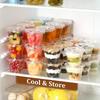100pcs 9 Oz Clear Plastic Cups with Flat Lids No Hole Disposable Cups with Lids Clear Mini Dessert Cups Plastic Packaging Box Pastry Boxes
